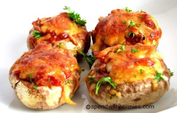 Salsa Stuffed Mushrooms