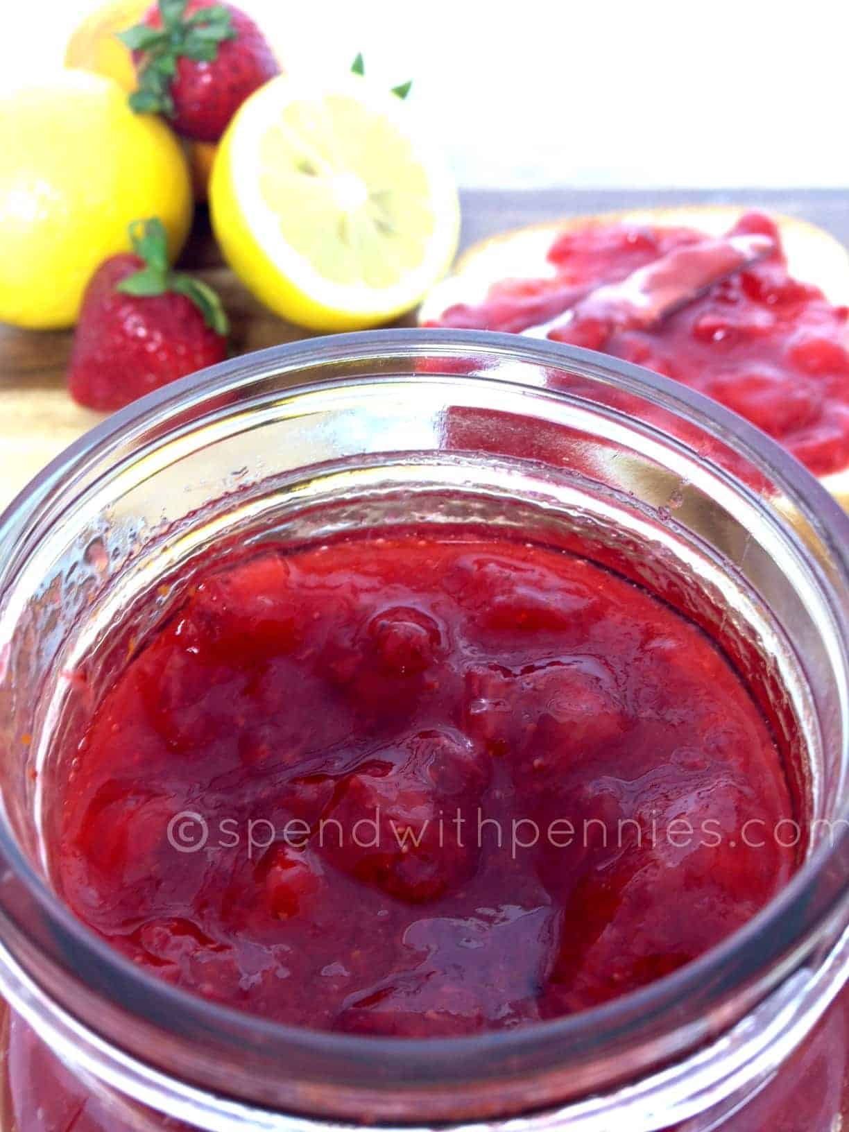 10 Minute Strawberry Citrus Freezer Jam