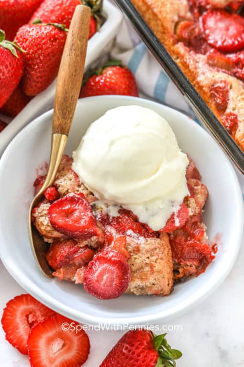 Strawberry Rhubarb Cobbler Spend With Pennies