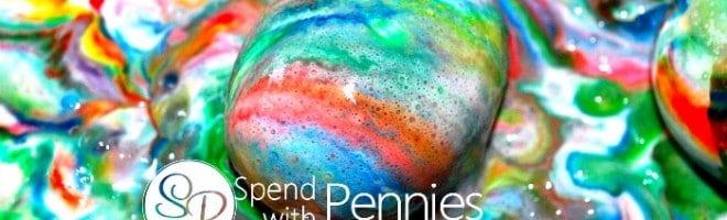 dye easter eggs with whipped cream