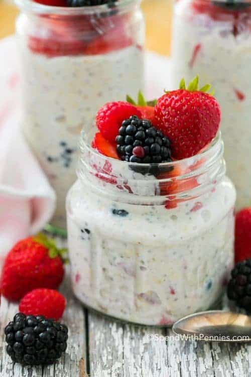Overnight Refrigerator Oatmeal Spend With Pennies