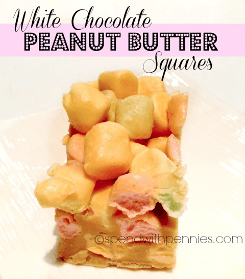 white chocolate peanut butter squares