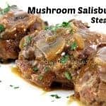 Mushroom Salisbury Steak! This is an amazing one pan dish.. easy to make and perfect served over mashed potatoes!