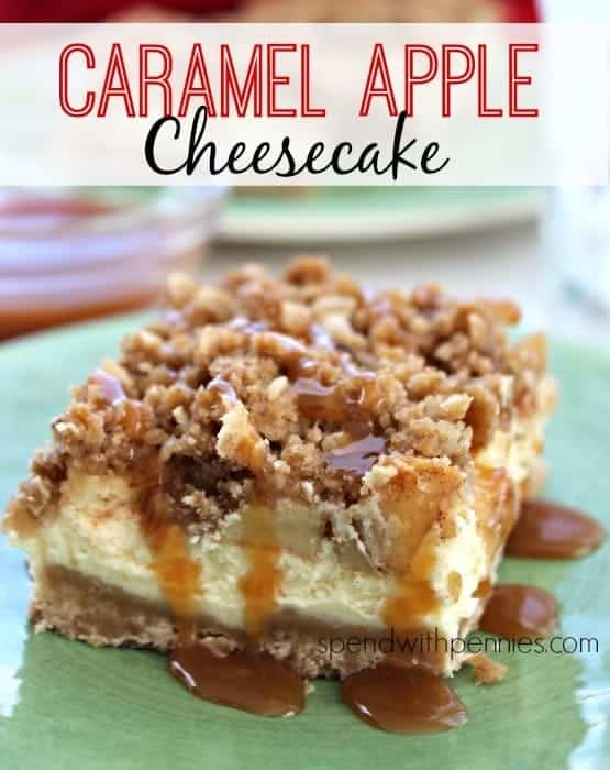 caramel apple cheesecake