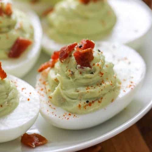 Avocado Deviled Eggs {with Bacon} Spend With Pennies
