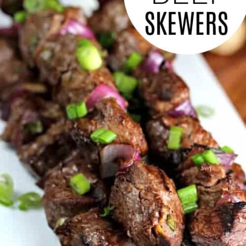 Beef Skewers with onions
