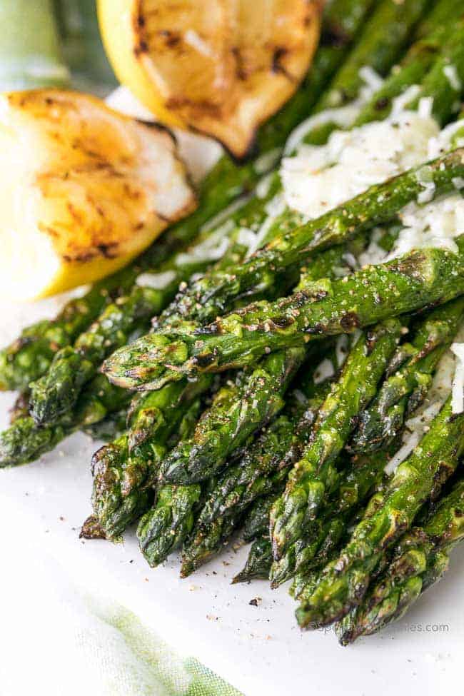 bbq asparagus with parmesan cheese