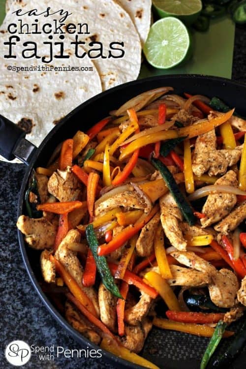 Easy Chicken Fajitas {30 Minute Meal} Spend With Pennies