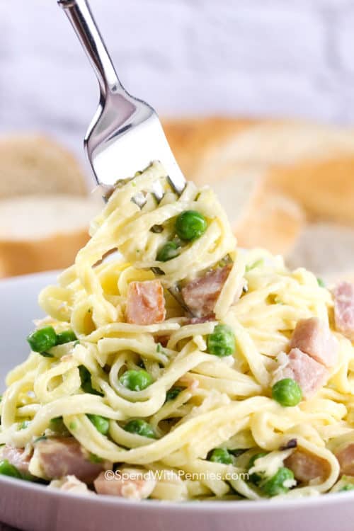 Linguine Carbonara {Ready in 15 Minutes!} Spend With Pennies