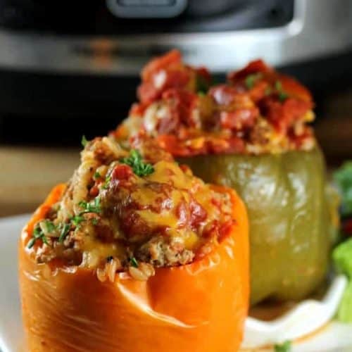 Crock Pot Stuffed Peppers Easy Delish Spend With Pennies