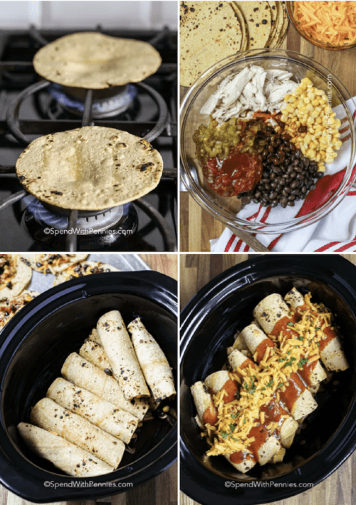 Easy Slow Cooker Chicken Enchiladas Spend With Pennies