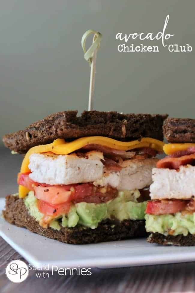 California Avocado Chicken Club Sandwich