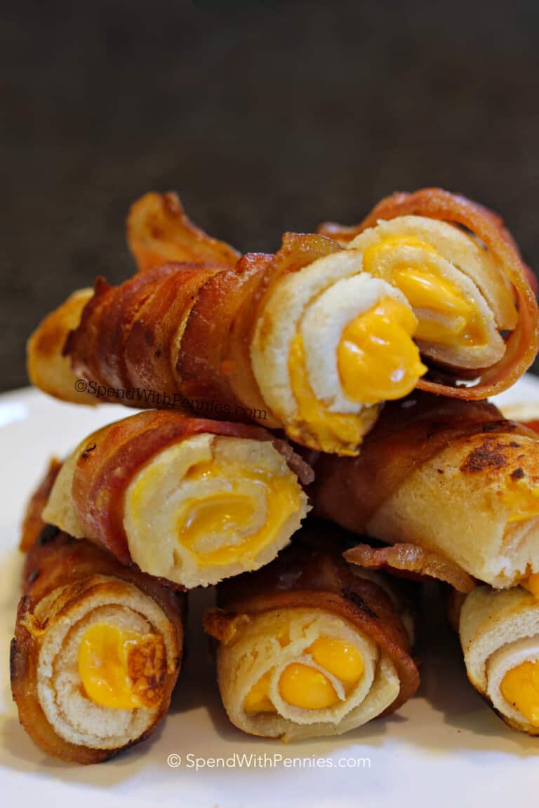 Crispy Cheesy Bacon Rolls Spend With Pennies