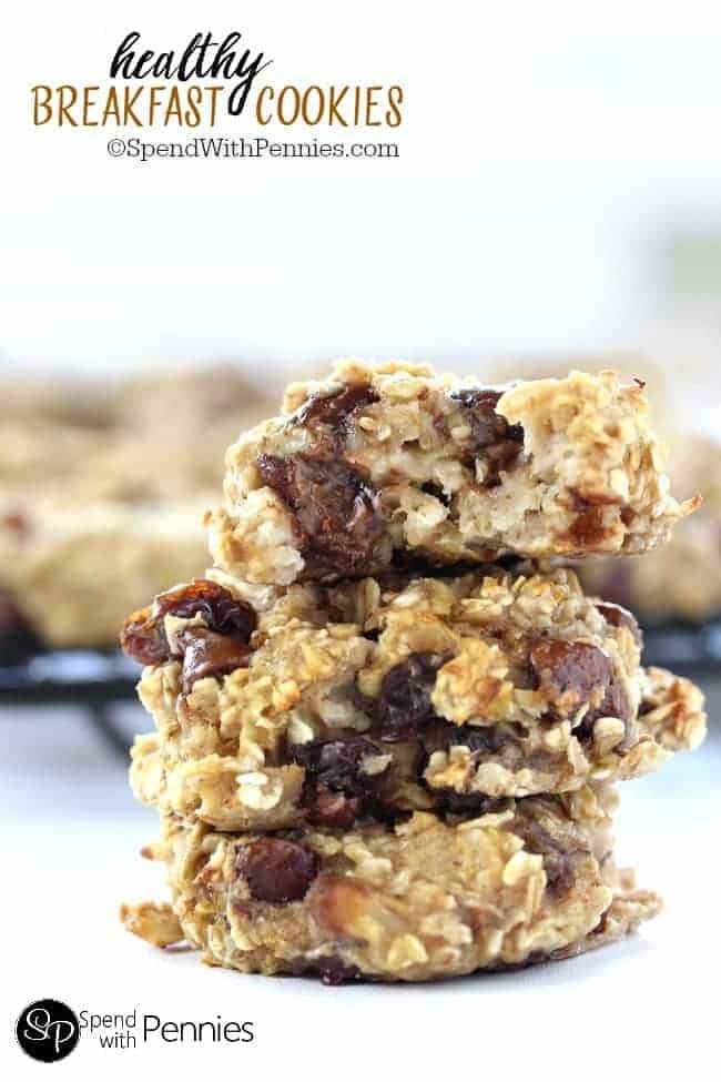 stack of healthy breakfast cookies