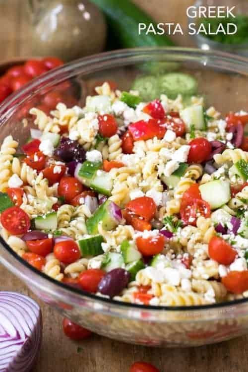 Easy Greek Pasta Salad - Spend With Pennies