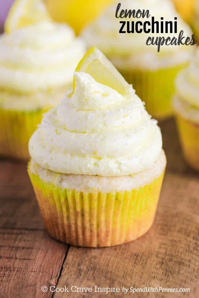 frosted Lemon Zucchini Cupcakes