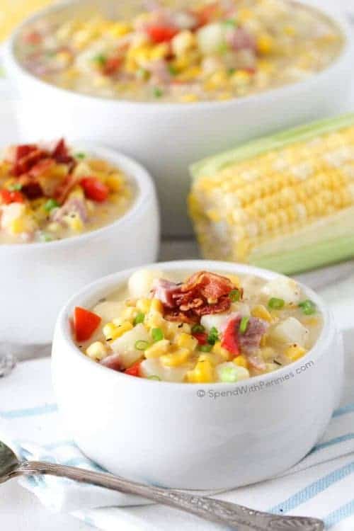 Ham and Corn Chowder {Creamy & Rich} Spend With Pennies
