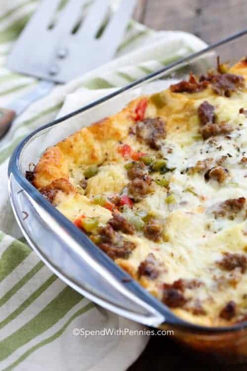 Overnight Sausage Breakfast Casserole {Make Ahead} SpendWithPennies