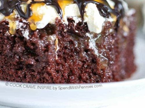 chocolate caramel cake spend