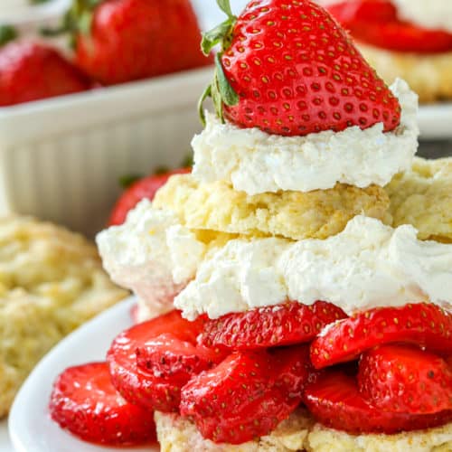 Strawberry Shortcake on a white plate