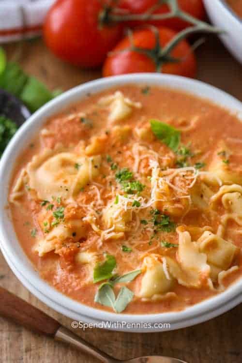 Tomato Tortellini Soup Spend With Pennies