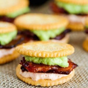 side view of Sriracha Bacon Ritzwiches