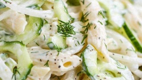 sachin and babi light blue dress Ranch Pasta Salad For A Crowd