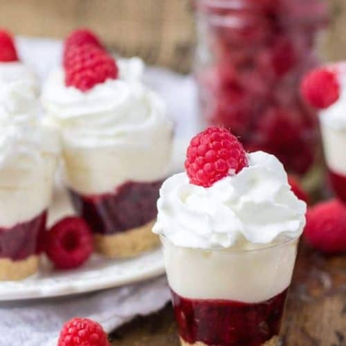 Raspberry Cheesecake Dessert Shooters