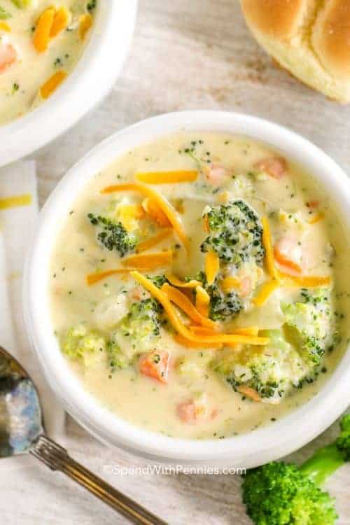 20 Minute Broccoli Cheese Soup {+Video!) Spend with Pennies