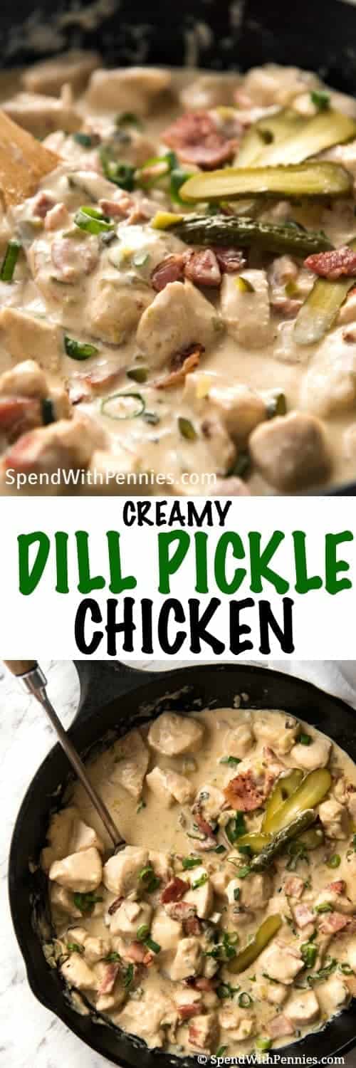 Dill Pickle Chicken with Bacon with a title