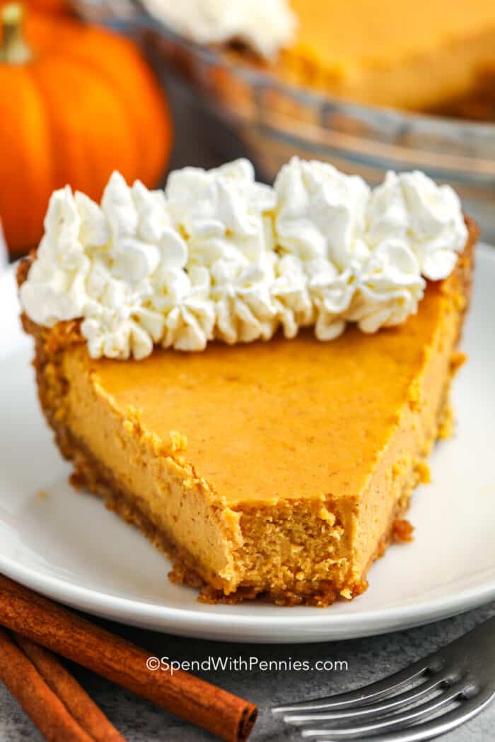 Easy Pumpkin Cheesecake - Spend With Pennies