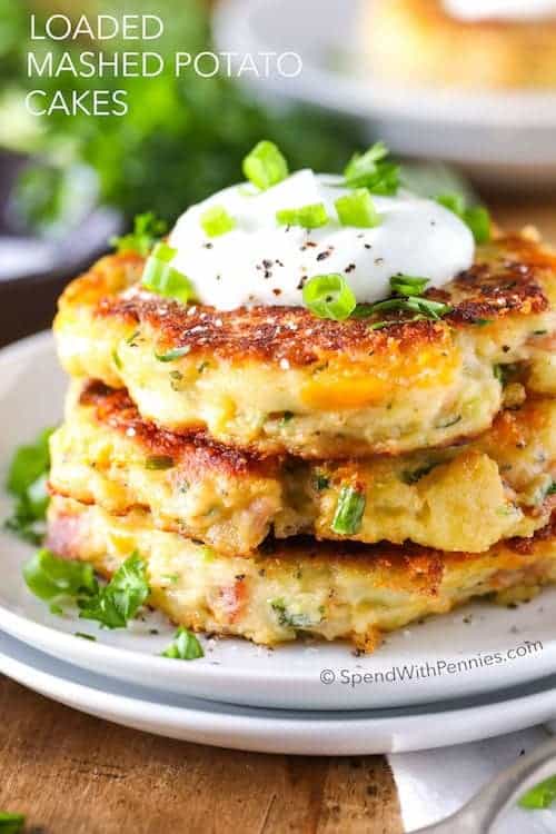 Loaded Mashed Potato Cakes | Homemade Mashed Potatoes | Homemade Recipes