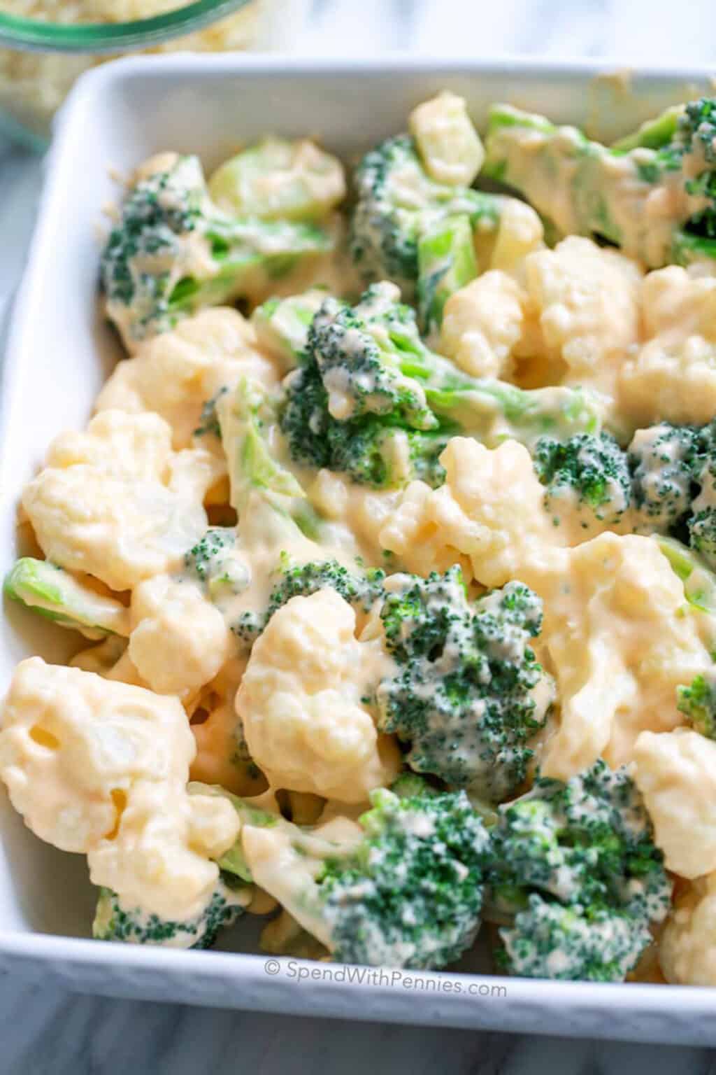 Cheesy Broccoli Cauliflower Casserole (no condensed soup) Spend With