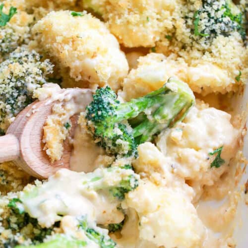 Cheesy Broccoli Cauliflower Casserole (no condensed soup) Spend With