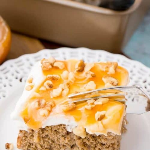 Caramel Spice Poke Cake Spend With Pennies
