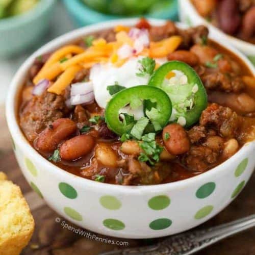 15 Bean Slow Cooker Chili {Easy & Delicious} Spend With Pennies