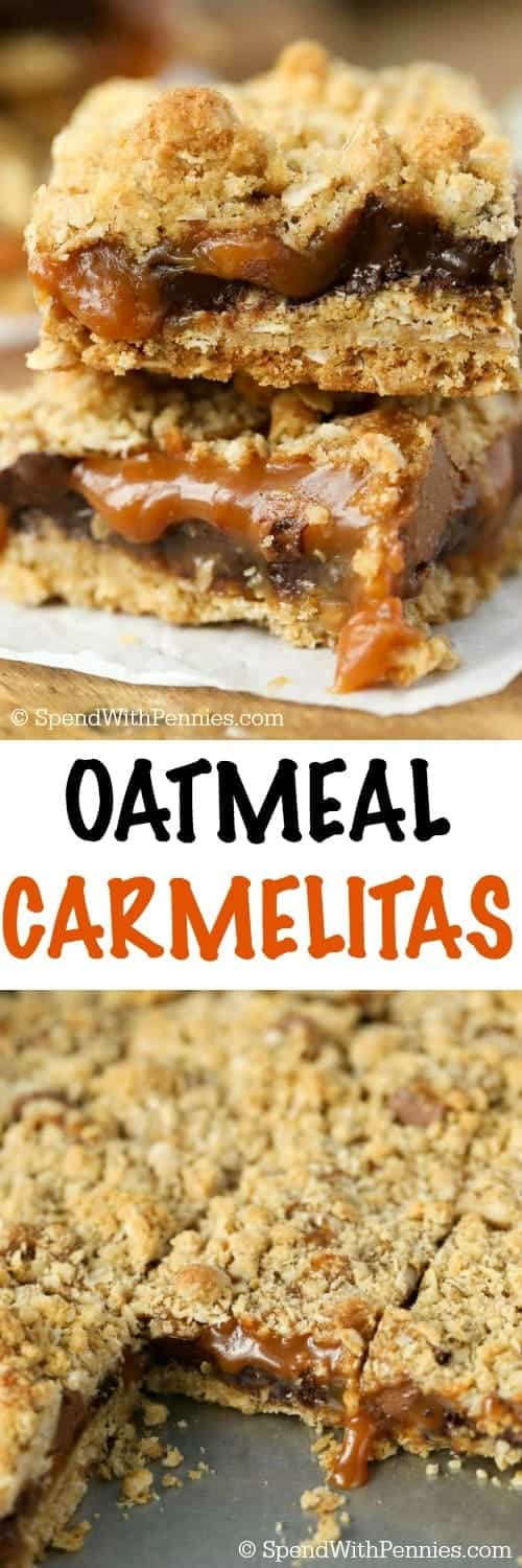 Oatmeal Carmelitas  with chocolate   caramel   - 21