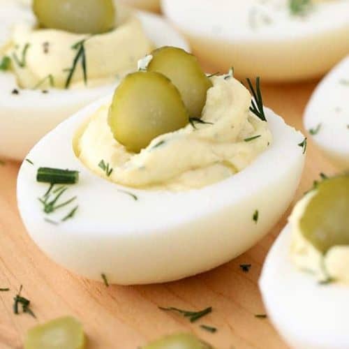 Dill Pickle Deviled Eggs Spend With Pennies