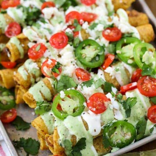 Loaded Taquitos with Creamy Jalapeno Dip Spend With Pennies