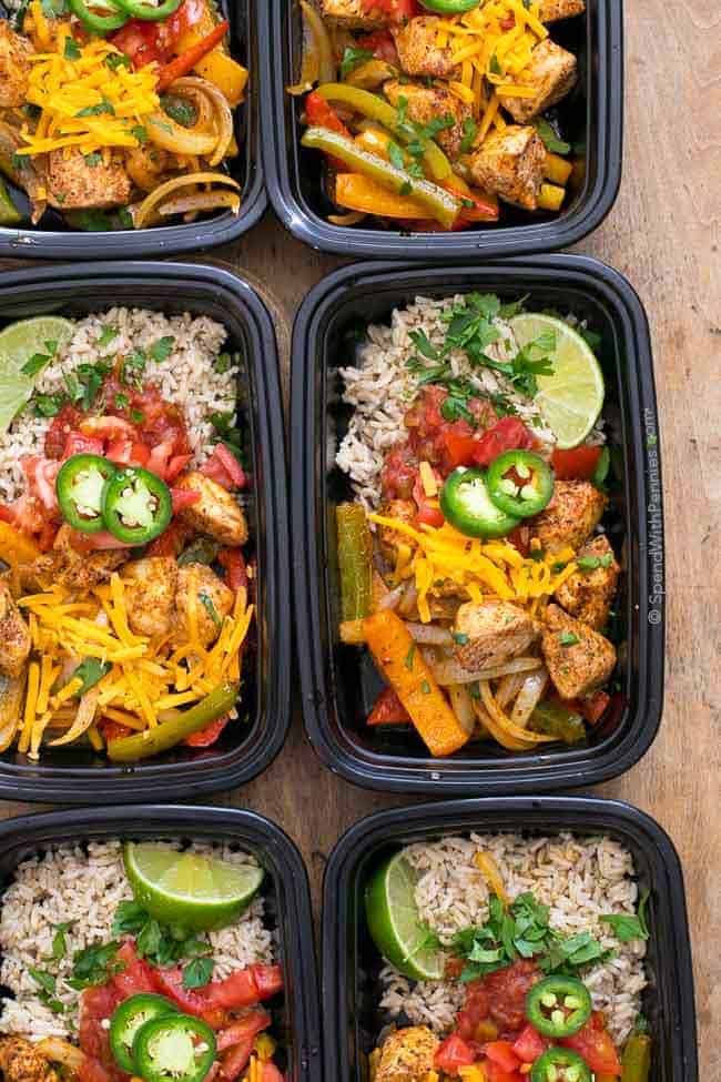 Fajita Meal Prep Bowls - Spend With Pennies