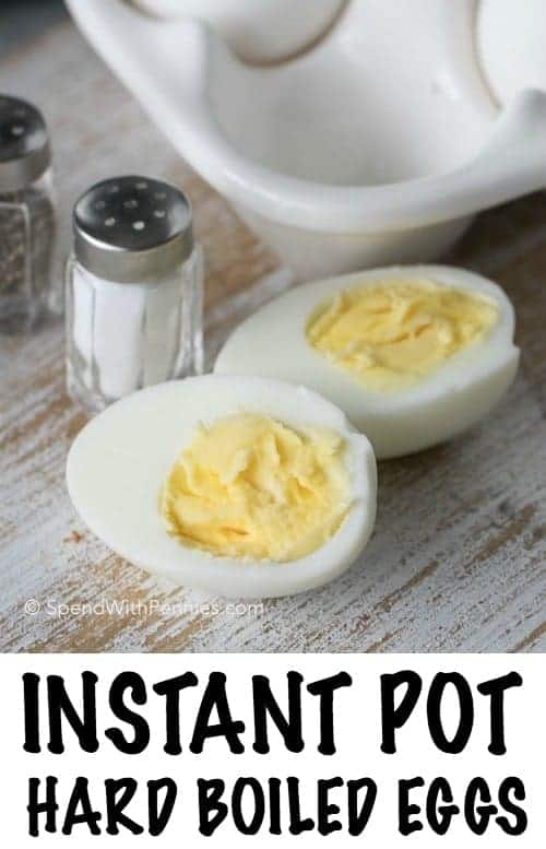 Instant Pot Hard Boiled Eggs with a title