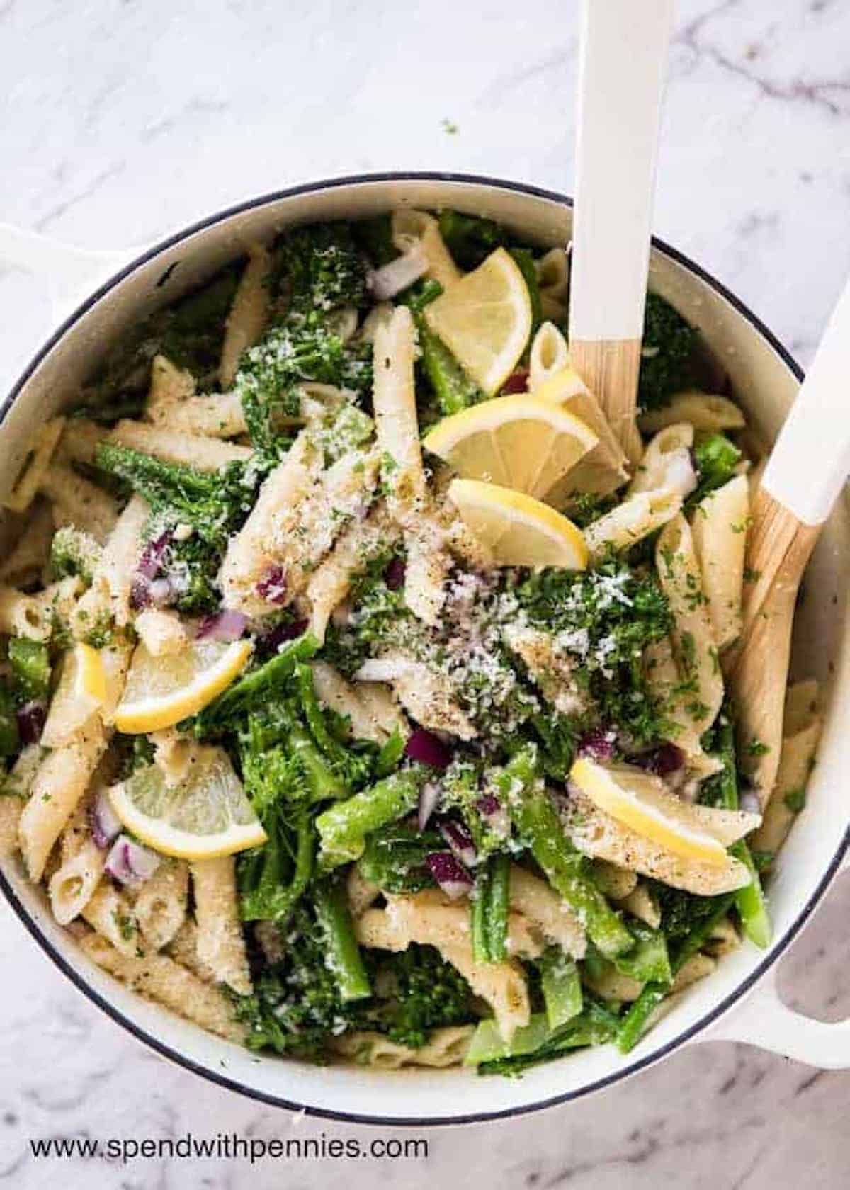 Penne Pasta Salad with Lemon Dressing