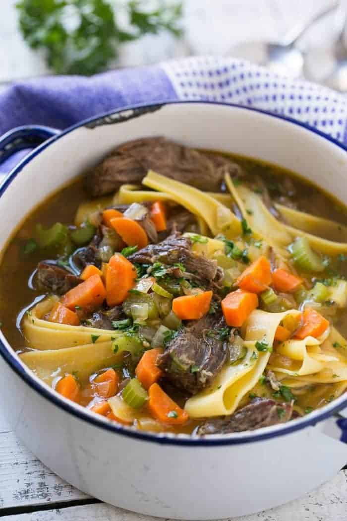 Beef and Egg Noodle Soup