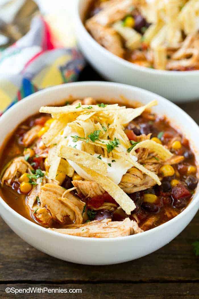 Green Enchilada Chicken Soup (Crockpot)