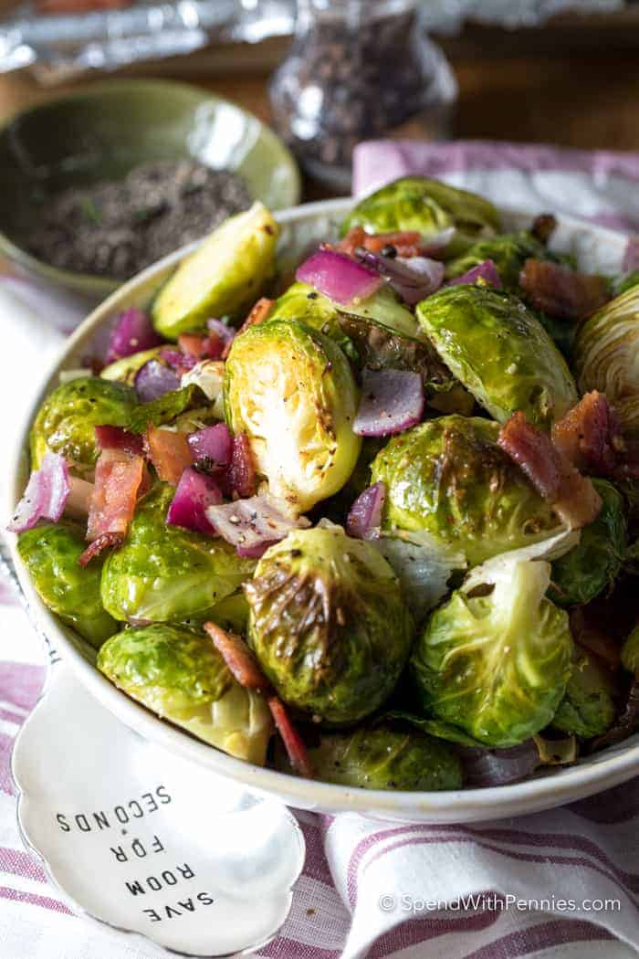 roasted brussel sprouts with bacon