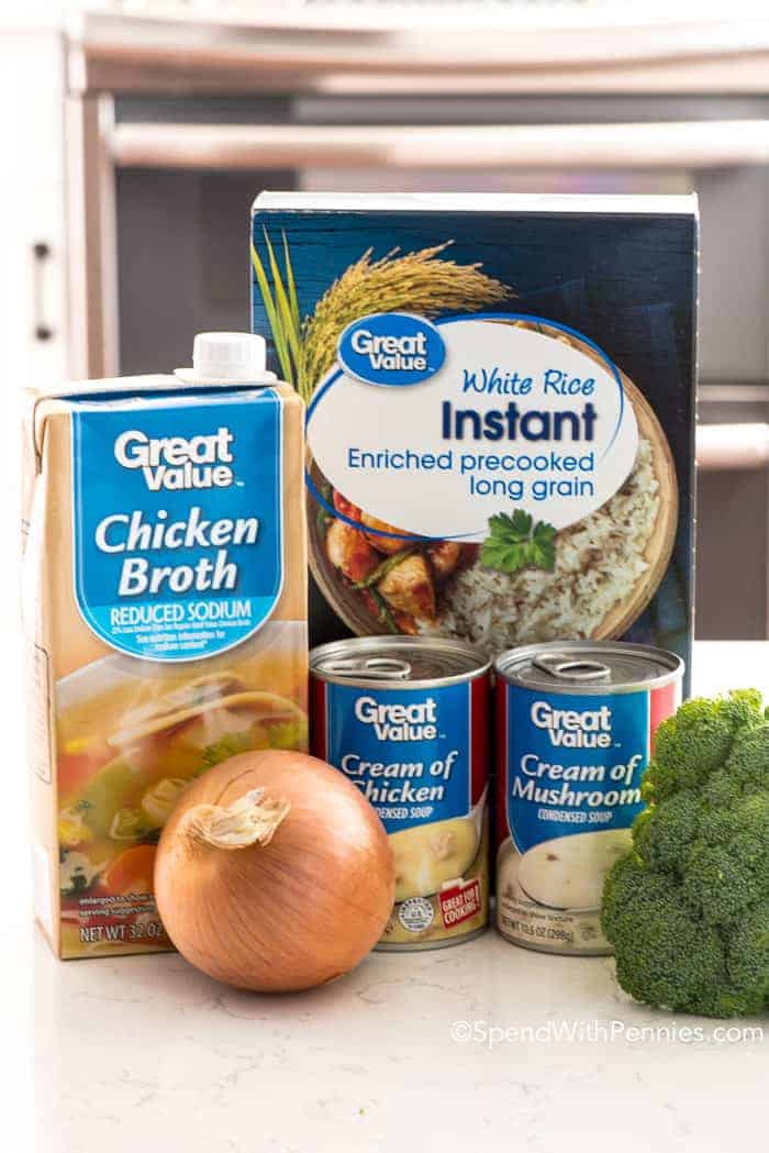 Broccoli Rice Casserole ingredients