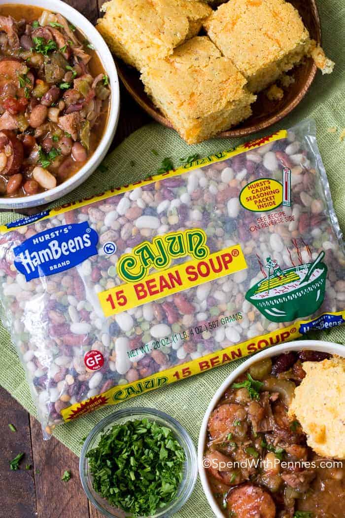 Cajun Bean Leftover Turkey Soup beans in package