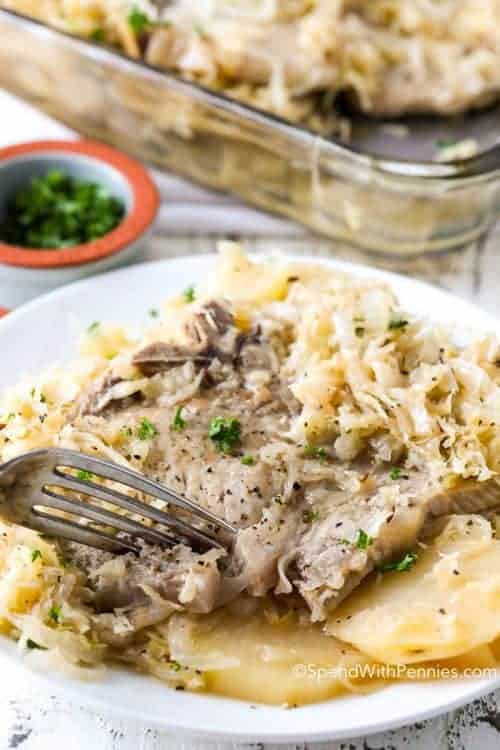 Pork and Sauerkraut Bake Spend With Pennies