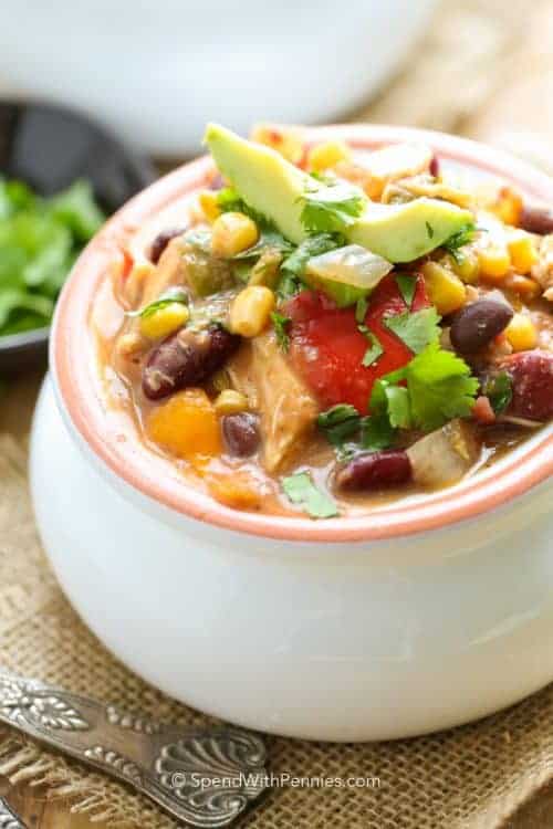 Slow Cooker Chicken Chili {Hearty & Healthy} Spend With Pennies