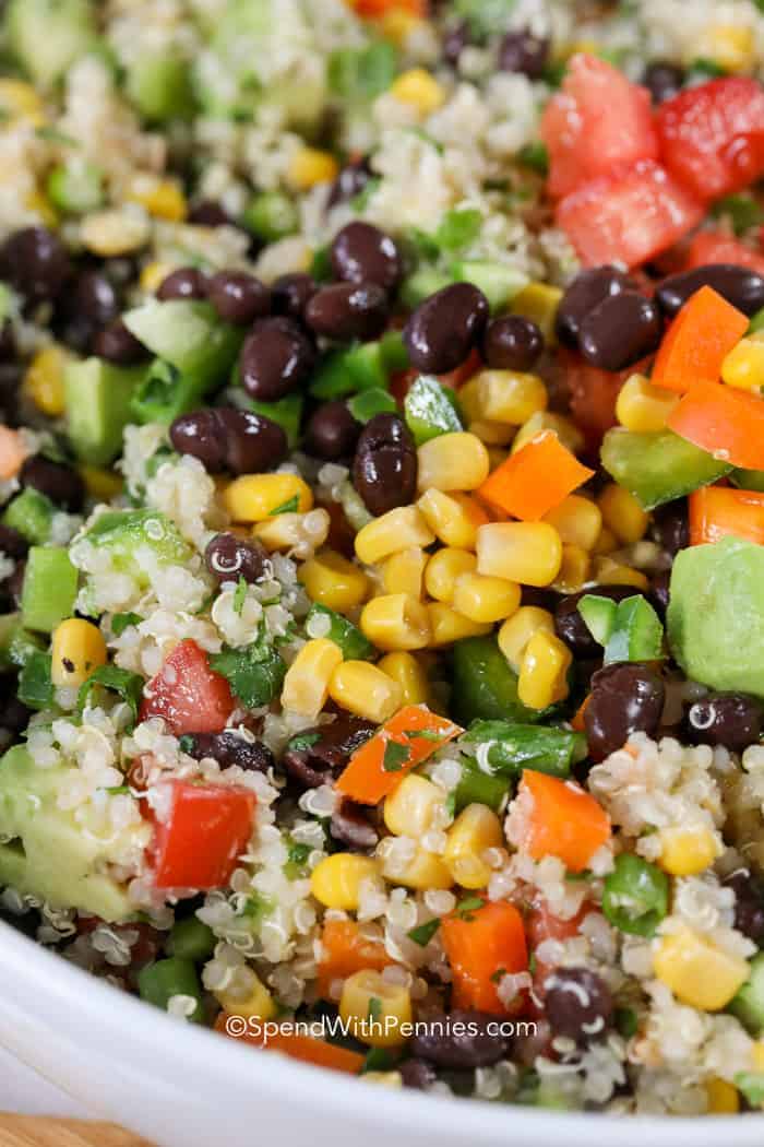 Black Bean Quinoa Salad ingredients